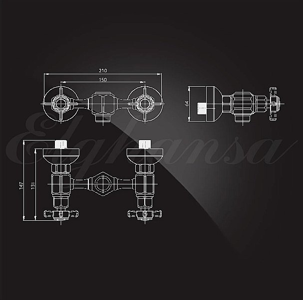 Смеситель для душа Elghansa Praktic Bronze 3722660-Bronze бронза купить в интернет-магазине сантехники Sanbest