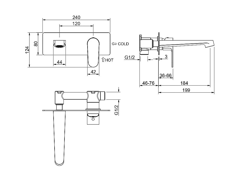 Смеситель для раковины Aquatek Оберон AQ1213BG золото шлифованное купить в интернет-магазине сантехники Sanbest