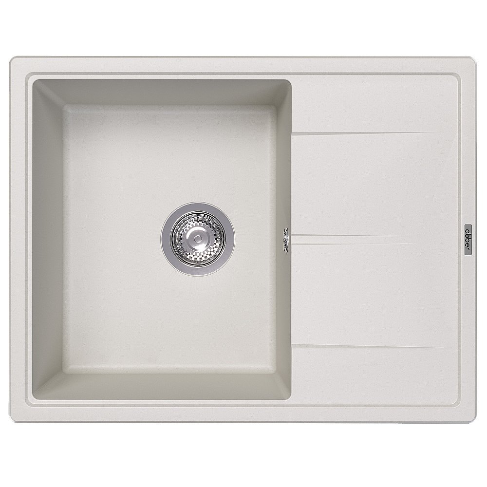 Кухонная мойка Abber Quarz 65х51 AQ2903W белая матовая купить в интернет-магазине сантехники Sanbest