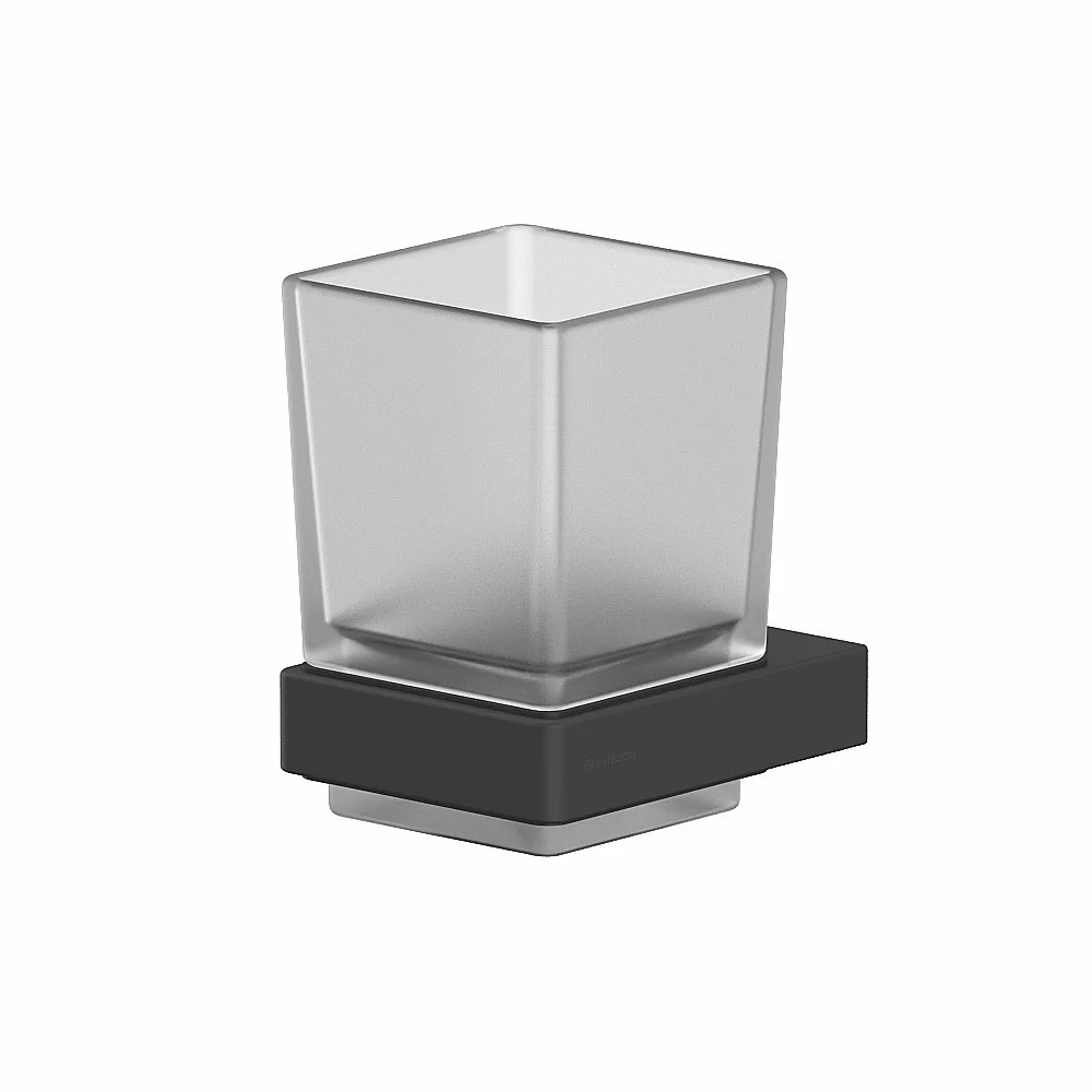 Стакан для зубных щеток WhiteCross Cubo CU2430BL черный матовый купить в интернет-магазине сантехники Sanbest