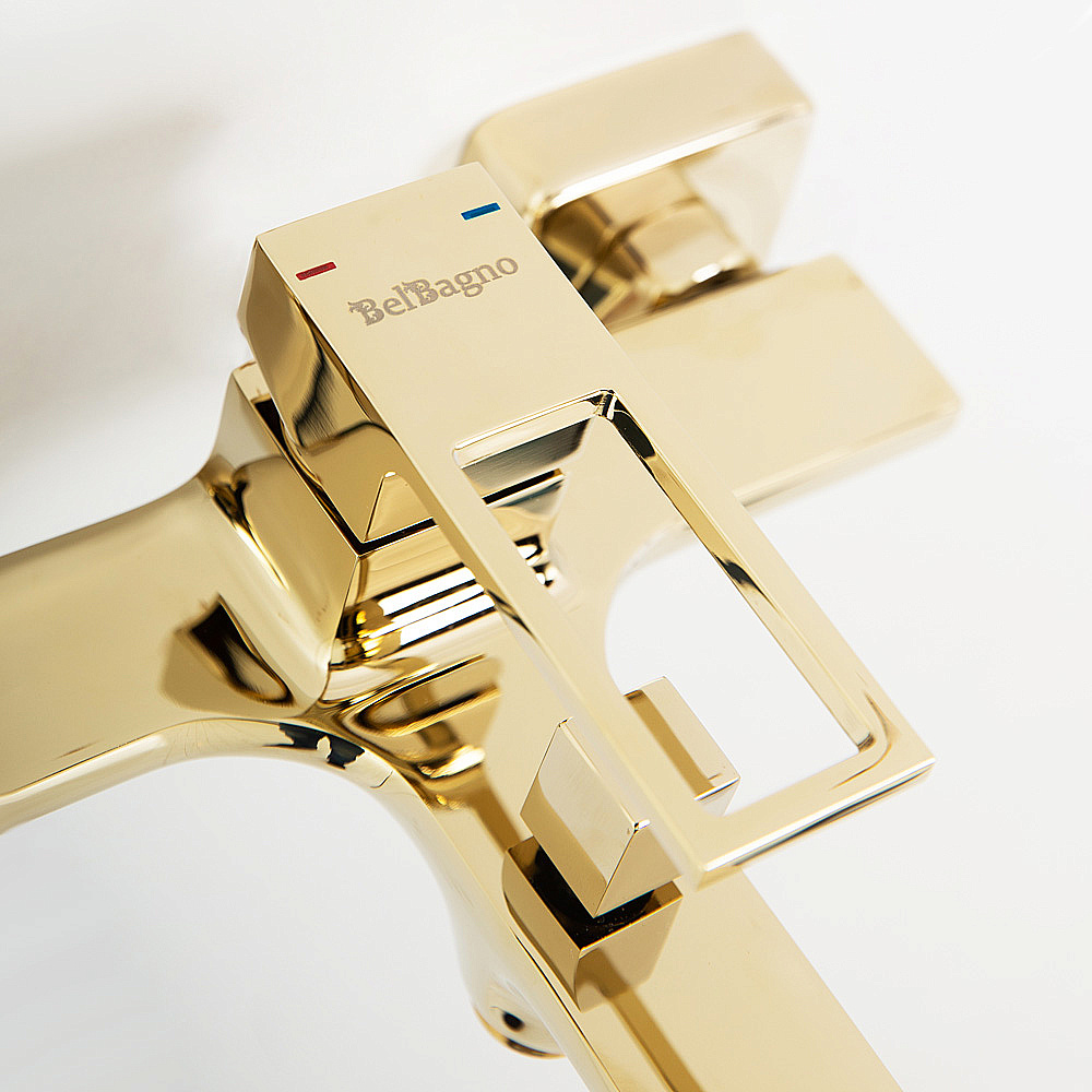 Смеситель для ванны BelBagno LUCE LUC-VASM-ORO золото купить в интернет-магазине сантехники Sanbest