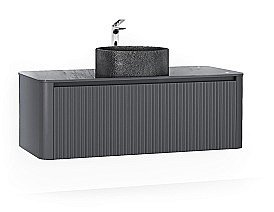 Тумба под раковину Jorno Lumino 120 Lum.01.120/P/A/JR антрацит купить в интернет-магазине сантехники Sanbest