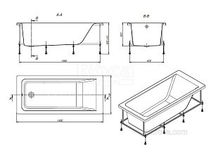 Ванна Roca Easy ZRU9302904 150x70 купить в интернет-магазине Sanbest