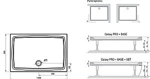 Душевой поддон Ravak Galaxy Pro Flat Gigant 120x80 купить в интернет-магазине Sanbest
