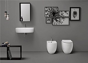 Унитаз приставной Kerasan Flo 311601 Белый купить в интернет-магазине Sanbest