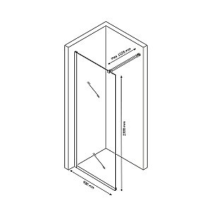 Душевое ограждение Berges SKY BLACK 90 тонированное стекло купить в интернет-магазине Sanbest