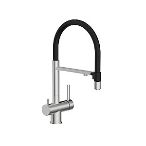 Смеситель для кухни Good Door KITCHEN-B СМ00101 брашированная сталь купить в интернет-магазине сантехники Sanbest
