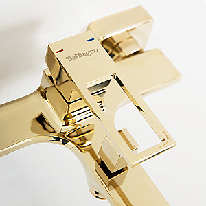 Смеситель для ванны BelBagno LUCE LUC-VASM-ORO золото купить в интернет-магазине сантехники Sanbest