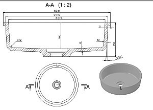 Раковина Holbi Uran 41 Soft Rock 1.02.015.11.1 белая матовая купить в интернет-магазине Sanbest
