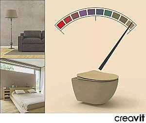 Унитаз подвесной с функцией биде Creavit Free FE322-00CM00E-0000 капучино матовый, безободковый купить в интернет-магазине Sanbest