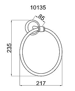 Полотенцедержатель-кольцо Boheme Vogue Nero 10185 купить в интернет-магазине сантехники Sanbest