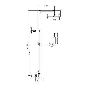 Душевая система Webert Elio EL870105015PVC хром купить в интернет-магазине сантехники Sanbest