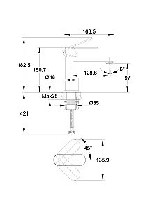 Мебель для ванной Cersanit MELAR 80 со смесителем, белая для ванной в интернет-магазине Sanbest