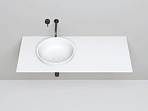 Раковина врезная сверху столешницы Salini MAREA 03 1802203M 41,5 из искусственного камня S-Stone, белая матовая купить в интернет-магазине Sanbest