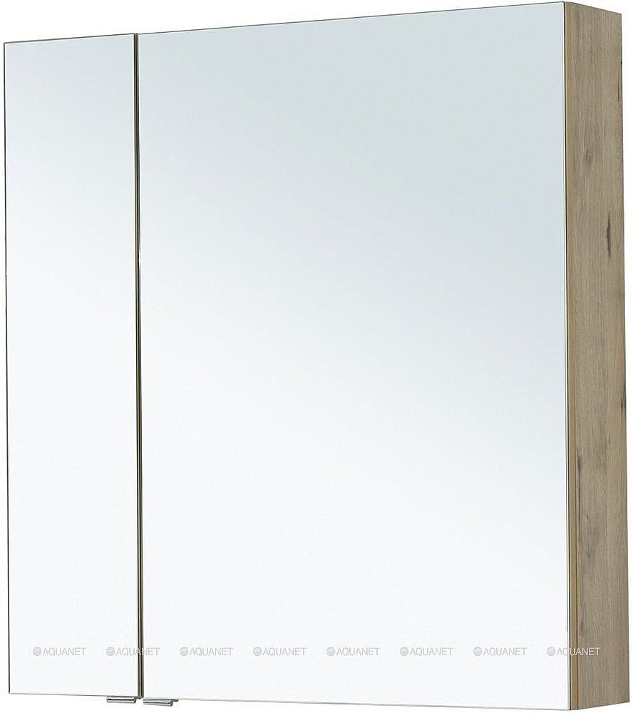 Зеркальный шкаф Aquanet Алвита New 277537 80 дуб веллингтон купить в интернет-магазине сантехники Sanbest