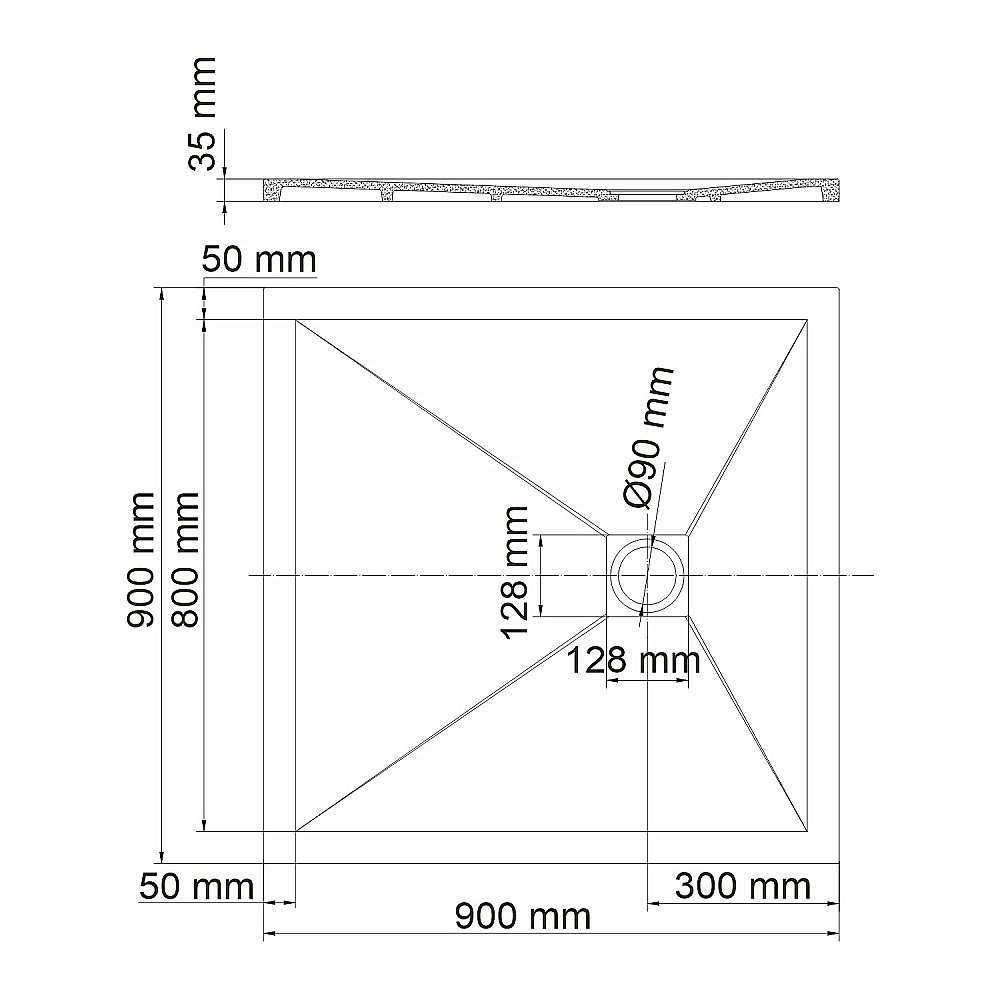 Душевой поддон WasserKRAFT Dill 61T03 90х90 купить в интернет-магазине Sanbest
