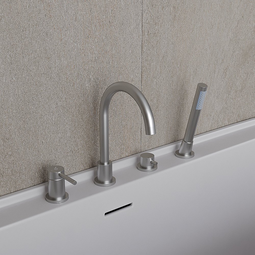 Смеитель для ванны Oliveeka Y OL-669017-BN никель брашированный купить в интернет-магазине сантехники Sanbest