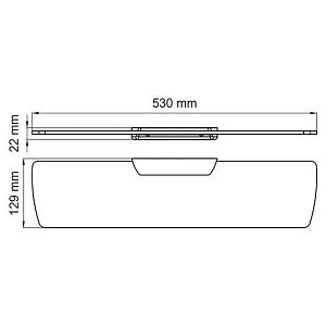 Полка WasserKRAFT Glan K-5124 купить в интернет-магазине сантехники Sanbest