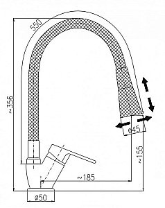 Смеситель для кухни Rav-Slezak Colorado CO306.5/13CMATZ черный/золото купить в интернет-магазине сантехники Sanbest