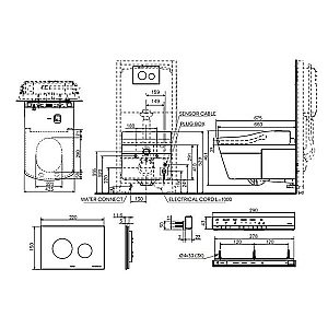 Унитаз подвесной TOTO WASHLET/NEOREST TOILET CW994P#NW1 безободковый, слив торнадо купить в интернет-магазине Sanbest