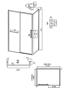 Душевой уголок Grossman Style 100х80 120.K33.05.1080.10.00 стекло прозрачное/профиль хром купить в интернет-магазине Sanbest