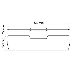 Полка WasserKRAFT Glan K-5124 купить в интернет-магазине сантехники Sanbest