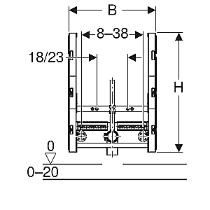 Система инсталляции для биде Geberit GIS 461.530.00.1 купить в интернет-магазине сантехники Sanbest