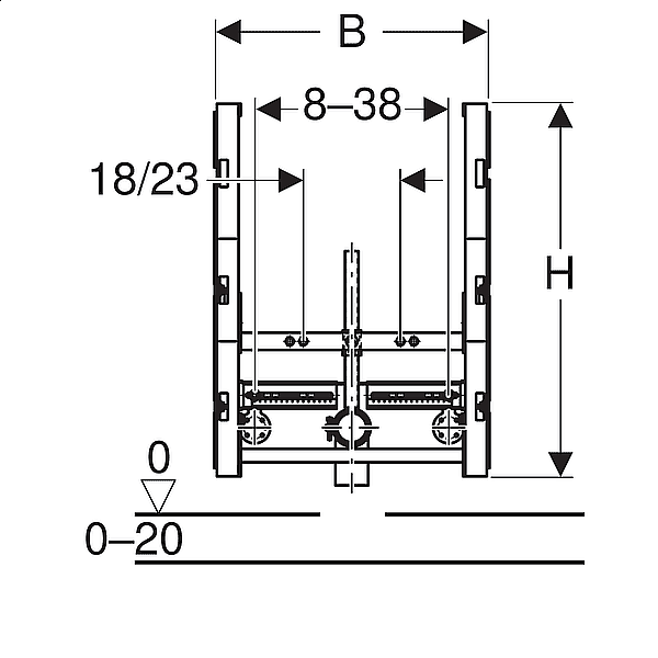 Система инсталляции для биде Geberit GIS 461.530.00.1 купить в интернет-магазине сантехники Sanbest