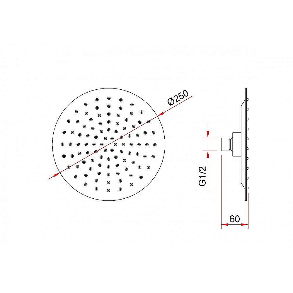 Верхний душ Berges VENTAS 74004 черный купить в интернет-магазине сантехники Sanbest