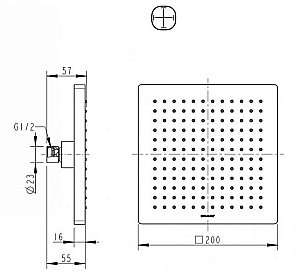 Верхний душ Bravat P7078C-RUS купить в интернет-магазине сантехники Sanbest