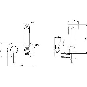 Гигиенический душ Rush Capri CA1435-96 купить в интернет-магазине сантехники Sanbest