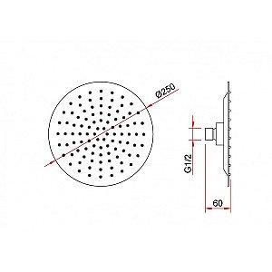 Верхний душ Berges VENTAS 74004 черный купить в интернет-магазине сантехники Sanbest