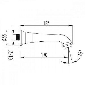 Излив для ванны Lemark LM4781G купить в интернет-магазине сантехники Sanbest