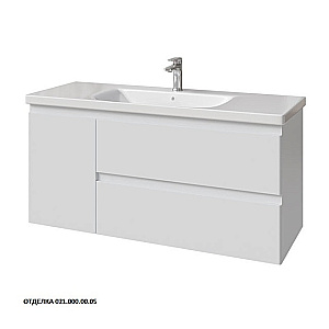 Тумба с раковиной Caprigo Forte 120 два ящика, одна дверь справа/слева, цвет на выбор/эмаль для ванной в интернет-магазине Sanbest