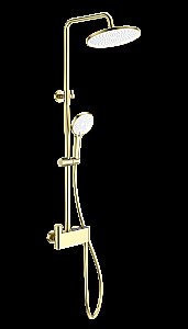 Душевая система с термостатом WONZON & WOGHAND MUSE Corno, Брашированное золото (WW-B3110-BG) купить в интернет-магазине сантехники Sanbest
