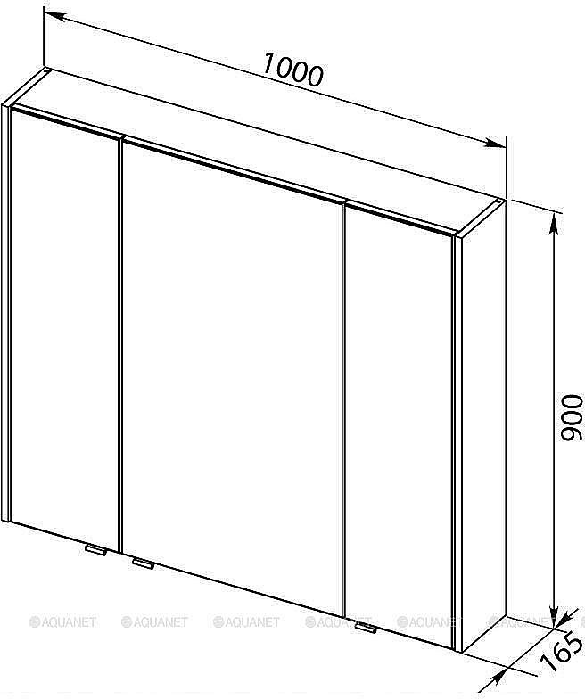 Зеркальный шкаф Aquanet Августа 100 белый купить в интернет-магазине сантехники Sanbest