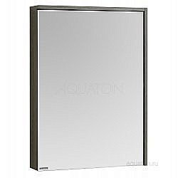 Зеркальный шкаф Акватон Стоун 60 темное дерево купить в интернет-магазине сантехники Sanbest
