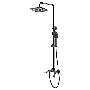 Душевая система Azario Alanti AZ-K2332-1B черная матовая купить в интернет-магазине сантехники Sanbest