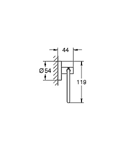 Держатель для туалетной бумаги Grohe Essentials 40689GL1 холодный рассвет глянцевый купить в интернет-магазине сантехники Sanbest