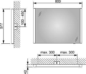 Зеркало KEUCO Royal Reflex.2 14296002500 80 белый в ванную от интернет-магазине сантехники Sanbest
