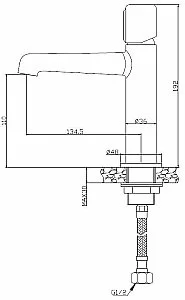 Смеситель для раковины BelBagno UNO UNO-LVM-NERO купить в интернет-магазине сантехники Sanbest