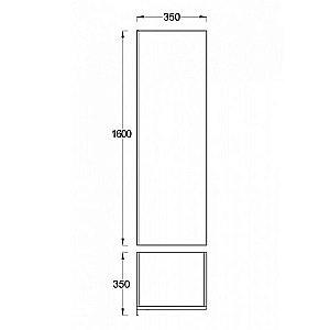 Пенал Pestan Novel 35 NVL000P белый для ванной в интернет-магазине сантехники Sanbest