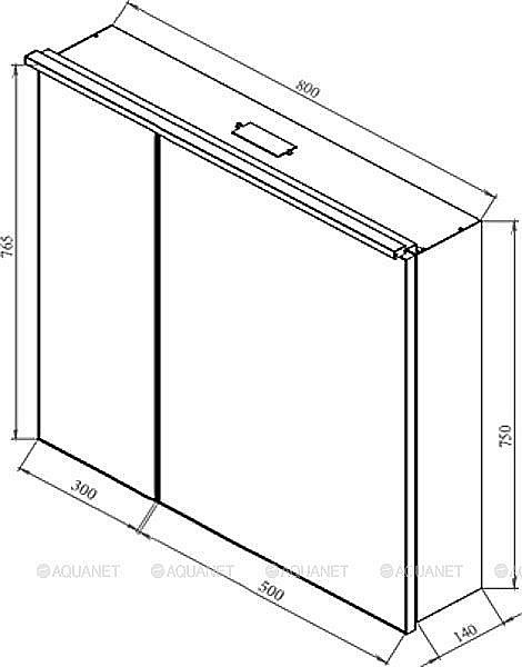 Зеркальный шкаф De Aqua Алюминиум 261766 80 медь купить в интернет-магазине сантехники Sanbest