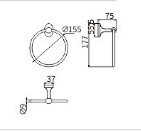 Полотенцедержатель CeramaLux Bell 53506 хром купить в интернет-магазине сантехники Sanbest