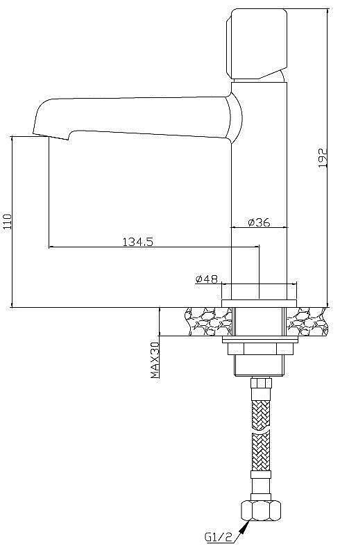 Смеситель для раковины BelBagno UNO UNO-LVM-NERO купить в интернет-магазине сантехники Sanbest