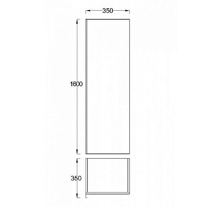 Пенал Pestan Novel 35 NVL000P белый для ванной в интернет-магазине сантехники Sanbest