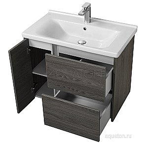 Тумба с раковиной Акватон Стоун 80 грецкий орех для ванной в интернет-магазине Sanbest