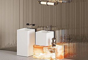 Раковина накладная Salini Armonia SQUARE Top 03 130523TM 45 из искусственного камня S-Stone, белая матовая купить в интернет-магазине Sanbest