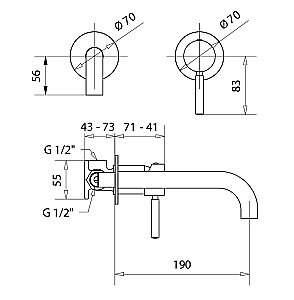 Смеситель для раковины Migliore FORTIS GOLD 27983 золото купить в интернет-магазине сантехники Sanbest