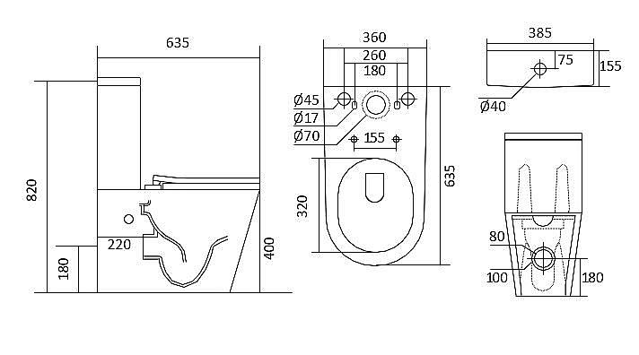 Унитаз-компакт Aquatek Либра New AQ1263N-00 белый, с крышкой микролифт, с бачком, безободковый купить в интернет-магазине Sanbest